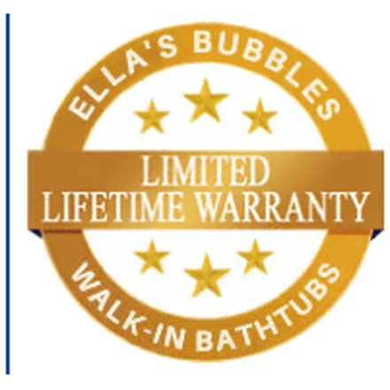 Ella's Bubbles Limited Lifetime Warranty on walk-in bathtubs