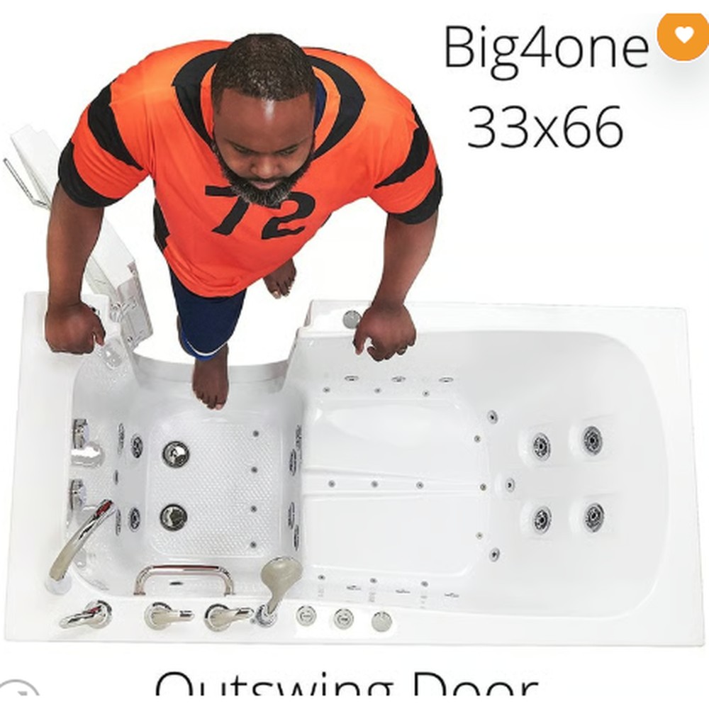 Ella U-Shape Outward Swing Door walk-in bathtub